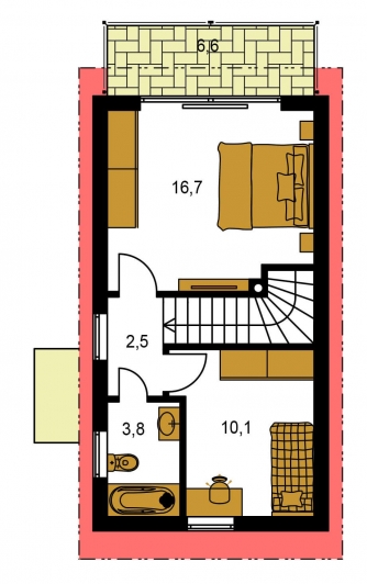 Mirror image | Floor plan of second floor - TREND 261